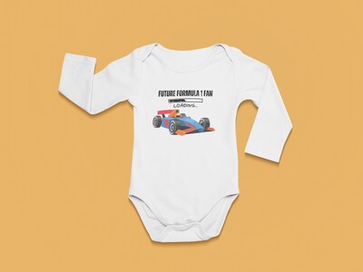 Future Formula 1 Fan Loading Bar Onesie Infant F1 Long Sleeve Bodysuit - image1